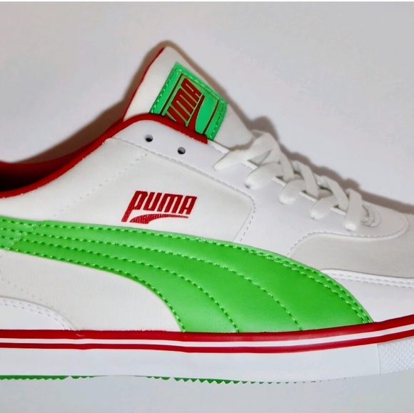Rare PUMA Sports Shoes Men's US9 Italy Color Red White Green Sneakers NEW - Picture 9 of 15